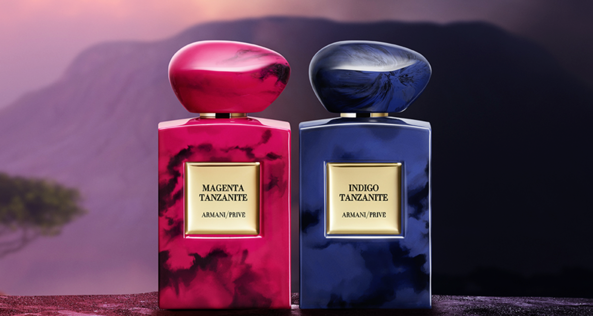 Flacons de parfum Magenta et Indigo Tanzanite – GIORGIO ARMANI
